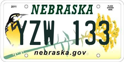 NE license plate YZW133