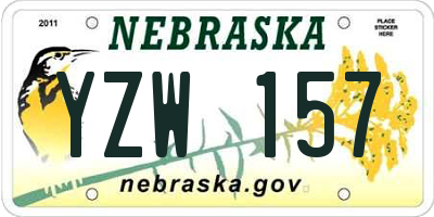 NE license plate YZW157