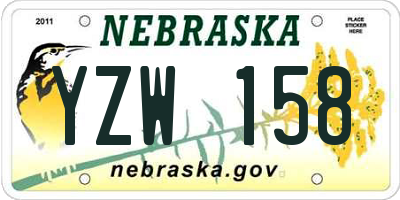 NE license plate YZW158