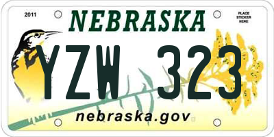 NE license plate YZW323