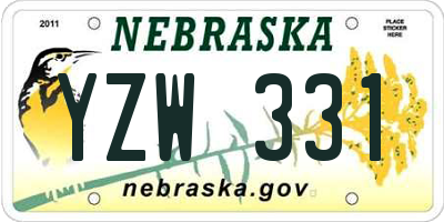 NE license plate YZW331