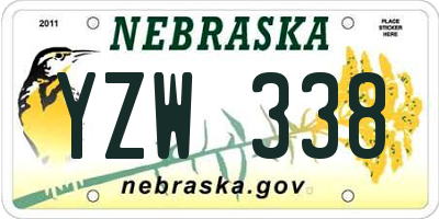 NE license plate YZW338