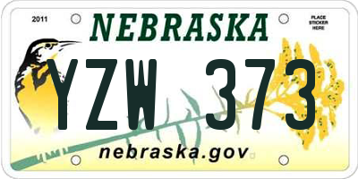 NE license plate YZW373