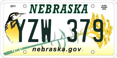 NE license plate YZW379