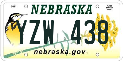 NE license plate YZW438