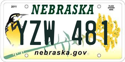 NE license plate YZW481