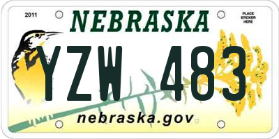 NE license plate YZW483