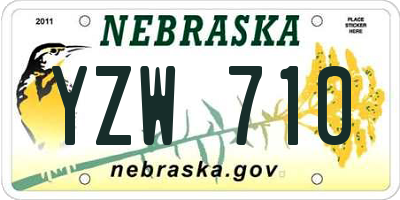 NE license plate YZW710