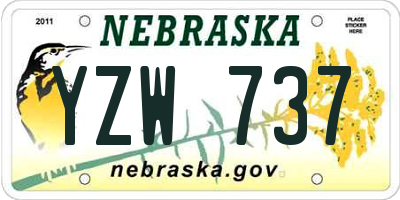 NE license plate YZW737