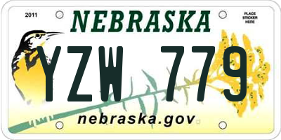 NE license plate YZW779