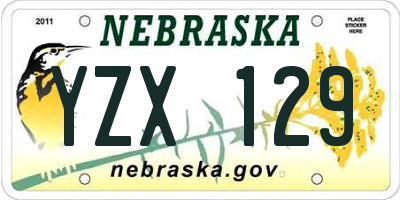 NE license plate YZX129