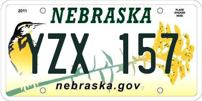 NE license plate YZX157