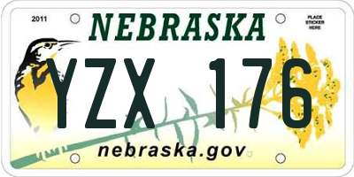 NE license plate YZX176