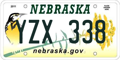 NE license plate YZX338