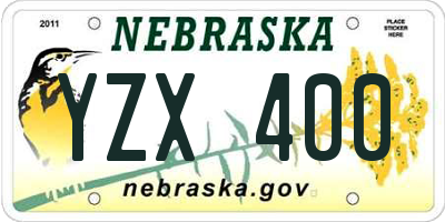 NE license plate YZX400