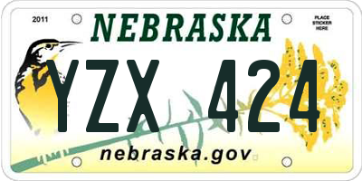 NE license plate YZX424