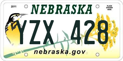 NE license plate YZX428