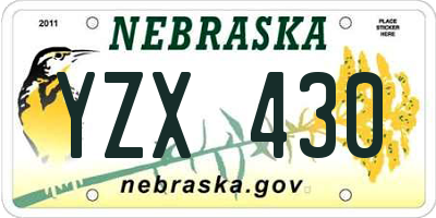 NE license plate YZX430