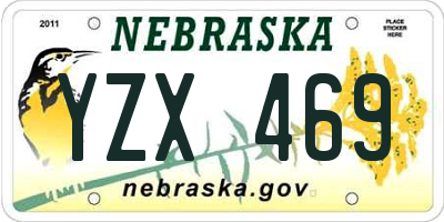 NE license plate YZX469