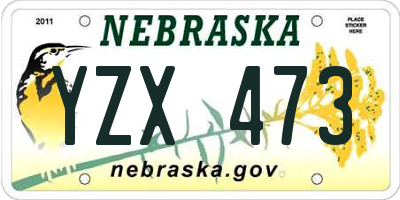 NE license plate YZX473