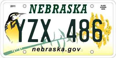 NE license plate YZX486