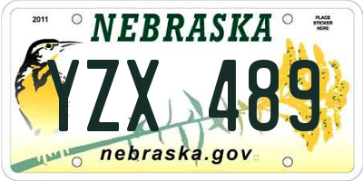 NE license plate YZX489