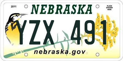 NE license plate YZX491