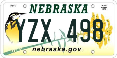 NE license plate YZX498