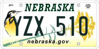 NE license plate YZX510