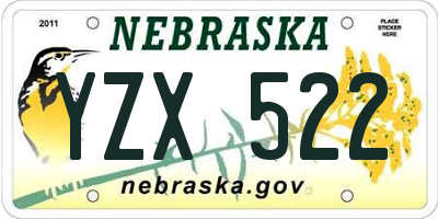 NE license plate YZX522