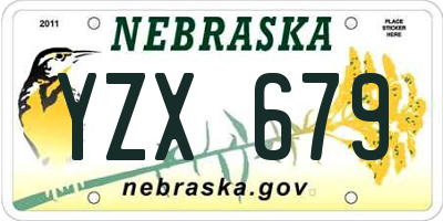 NE license plate YZX679