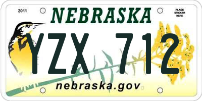 NE license plate YZX712