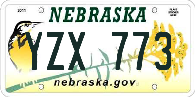 NE license plate YZX773