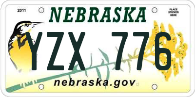 NE license plate YZX776