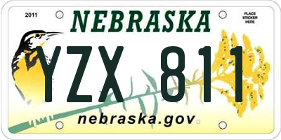 NE license plate YZX811