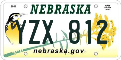 NE license plate YZX812