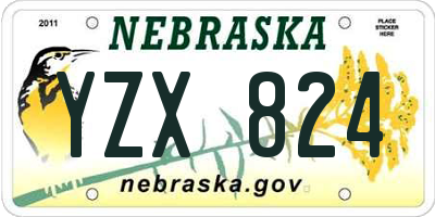 NE license plate YZX824