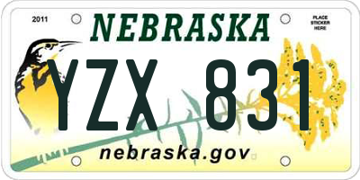 NE license plate YZX831