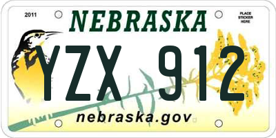 NE license plate YZX912