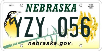 NE license plate YZY056
