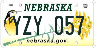 NE license plate YZY057
