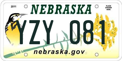 NE license plate YZY081