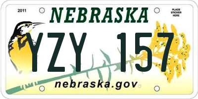 NE license plate YZY157