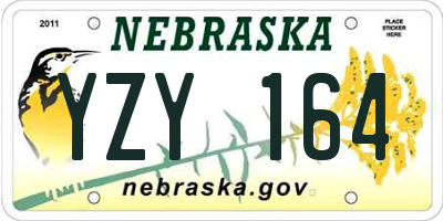 NE license plate YZY164