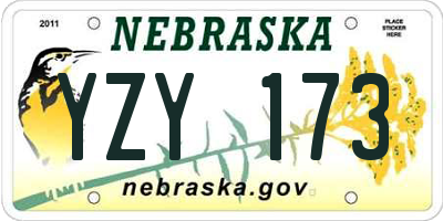 NE license plate YZY173