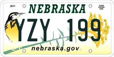 NE license plate YZY199