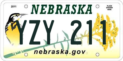 NE license plate YZY211