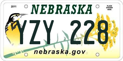 NE license plate YZY228