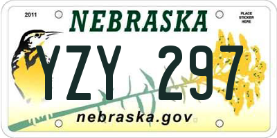 NE license plate YZY297