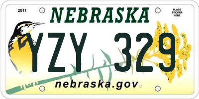 NE license plate YZY329